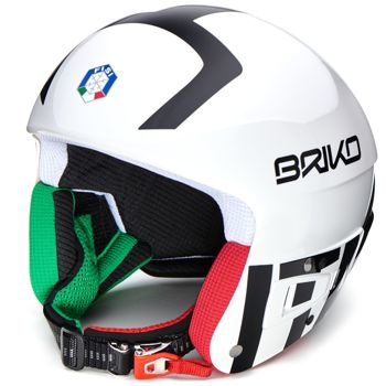 Helmet BRIKO Vulcano FIS 6.8 Jr - FISI Shiny White Black - 2021/22