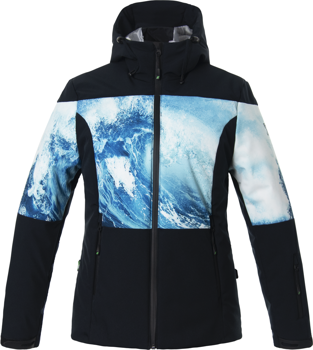Ski jacket ENERGIAPURA Flaine Life Jacket Lady Black/Wave - 2023/24