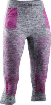Thermal underwear X-bionic Energy Accumulator 4.0 Pants 3/4 Women Grey Melange/pink - 2023/24
