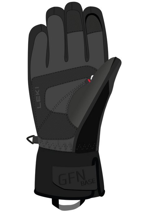 Gloves LEKI Griffin Base 3D Black - 2023/24