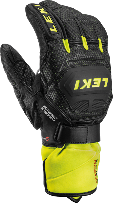 Gloves LEKI Worldcup Race Flex S Speed System Black/Lime - 2022/23