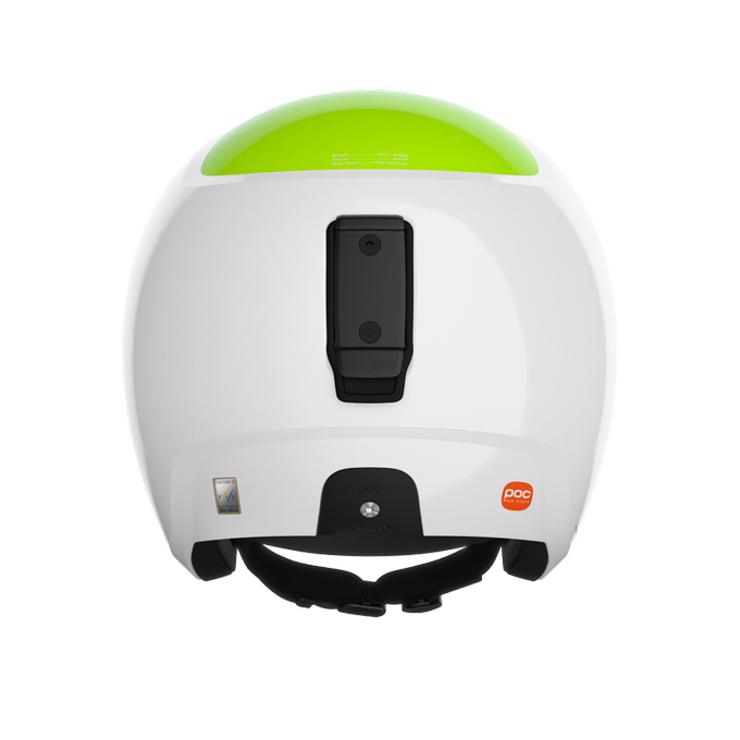 Helmet POC Skull Dura Jr Hydrogen White/Fluorescent Green - 2023/24