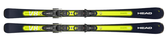 Ski HEAD V-Shape E-V8 + Protector PR 11 GW BR. 85 Matt Black - 2023/24