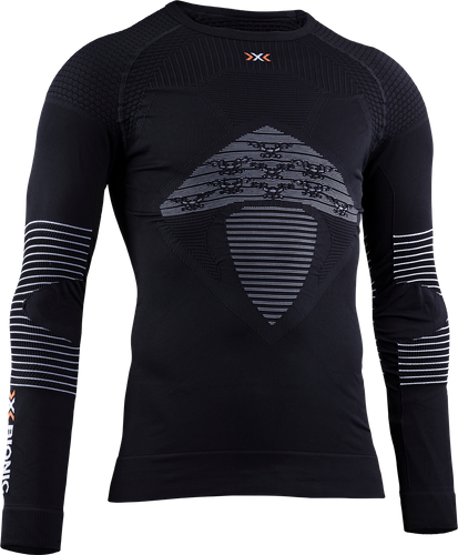 Thermal underwear X-BIONIC Energizer Evo Shirt Round Neck LG SL Men Opal Black/Arctic White - 2022/23