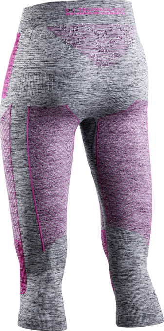 Thermal underwear X-bionic Energy Accumulator 4.0 Pants 3/4 Women Grey Melange/pink - 2023/24