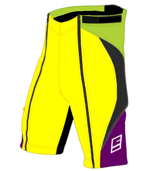 Shorts ENERGIAPURA New Workout Green/Yellow/Violet Junior