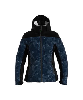 Skijacke ENERGIAPURA Jacket With Hood Flond Camouflage Leaves Lady Blue - 2023/24