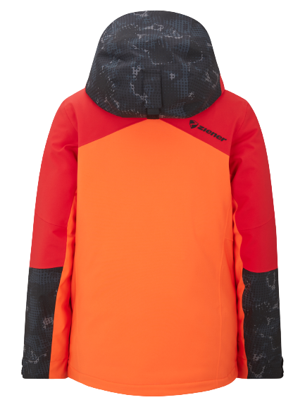 Skijacke Ziener Trivor Junior Padded Red Orange Pop - 2023/24 |  Skibekleidung \\ Skijacken \\ Kinder TEAMskiwear \\ Kinder \\ Jacken |  KrakowSport