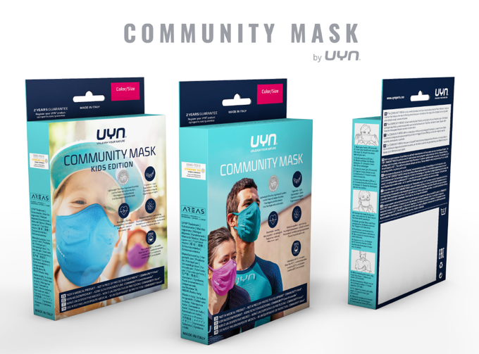 Maske UYN Community Mask Kids Edition Aqua
