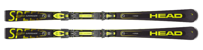 Ski HEAD Supershape E-Speed + PRD 12 GW Matt Black/Flash Yellow - 2023/24