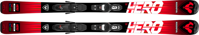 Ski Rossignol Hero JR 100-140 + Kid 4 GW B76 Black - 2023/24