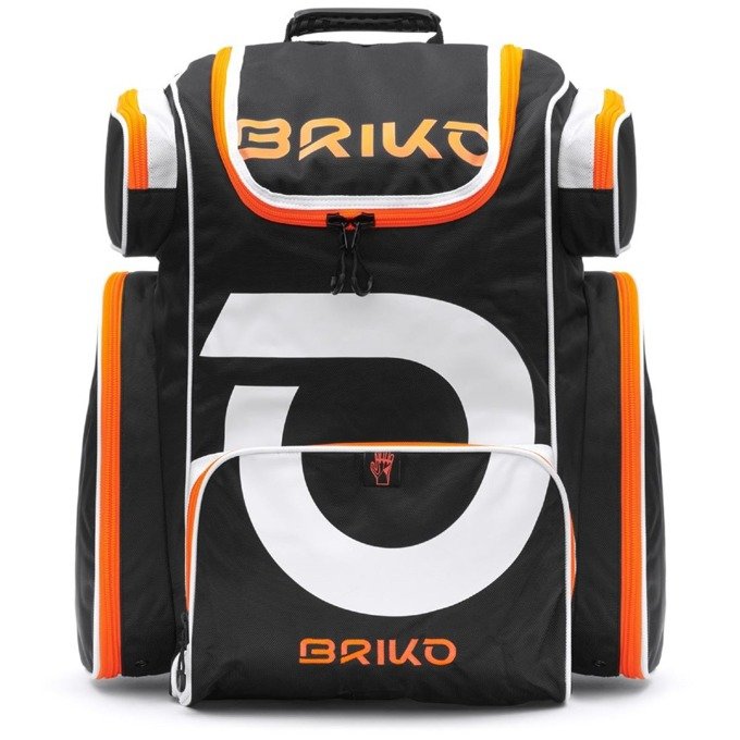 Skischuhtasche BRIKO Backpack Ercole 45l Black/White/Orange L - 2021/22