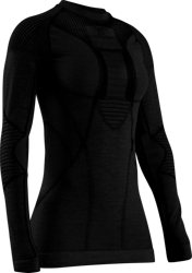 Thermounterwäsche X-Bionic Apani 4.0 Merino Shirt Round Neck LG SL Women Black - 2023/24