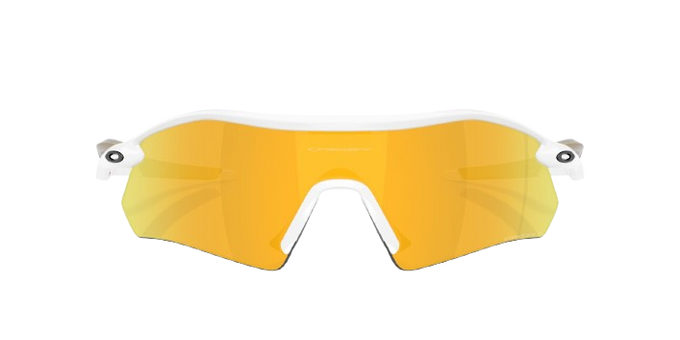 Sonnenbrill Oakley Radar Plate Polished White/Gold Frame/Prizm 24K Polarized Lenses