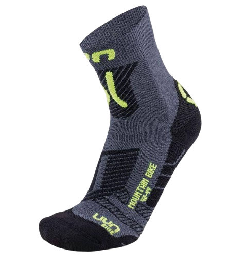 Skarpety rowerowe UYN Man Cycling MTB Anthracite/Yellow Fluo