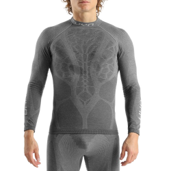 Koszulka termoaktywna UYN Man Elevatyon Biomorph UW Shirt Long SL Turtle New Neck Grey Melange - 2025/26