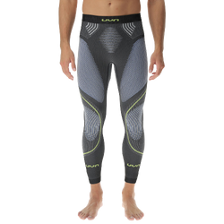 Kalesony UYN Man Evolutyon UW Pant Long Melange Anthracite Melange/Blue/Yellow Shiny - 2023/24