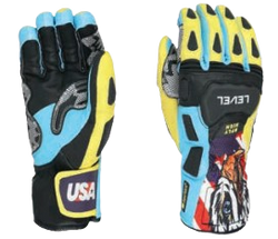 Rękawice Level SQ CF US Ski Team By Lauren Macuga Black/Yellow - 2025/26