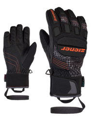 Rękawice Ziener Luro AS PR Junior Glove Junior Black Orange Pop Print - 2023/24