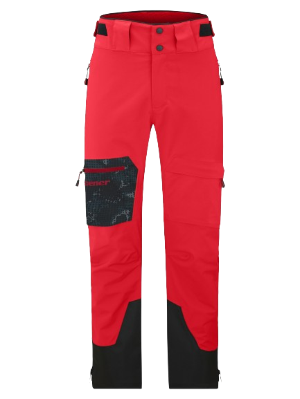 Spodnie Narciarskie Ziener Tewes Full-Zip Man Red Black Foggy - 2024/25