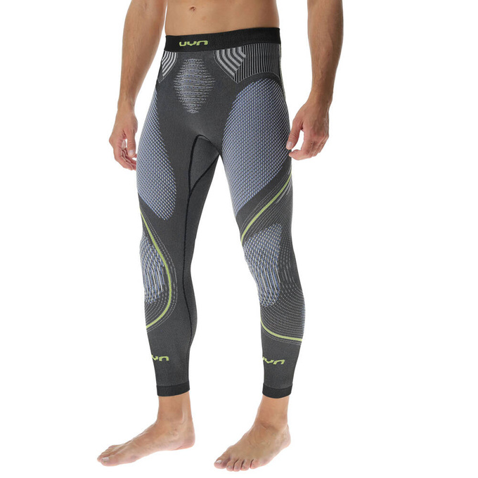 Kalesony UYN Man Evolutyon UW Pant Long Melange Anthracite Melange/Blue/Yellow Shiny - 2023/24