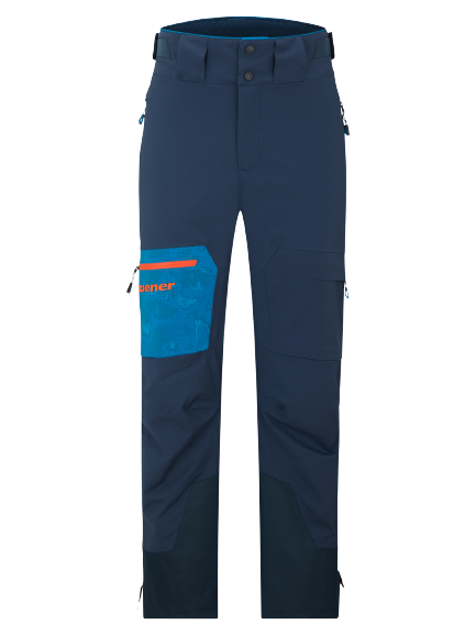 Spodnie Narciarskie Ziener Tewes Full-Zip Teamwear Lady Blue Foggy Print Dark Navy - 2024/25
