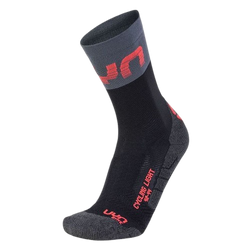 Skarpety rowerowe UYN Man Cycling Light Socks Black/Grey/Hibiscus
