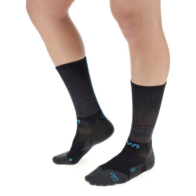 Skarpety rowerowe UYN Man Biking Aero Black/Turquoise- 2023