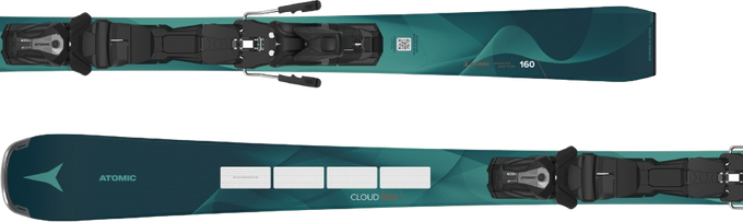 Skis Atomic Cloud Q14 Revoshock S + MI 12 GW Black/Smoke - 2024/25