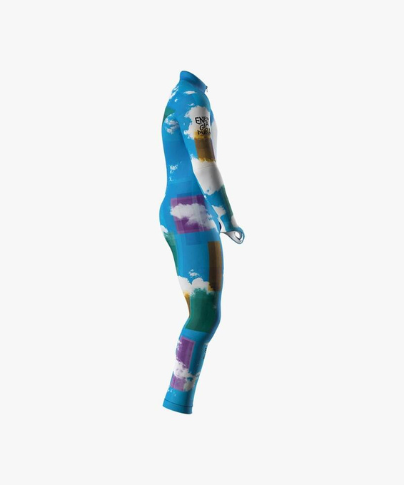 Guma narciarska ENERGIAPURA Racing Suit Cielo (nieocieplana, z ochraniaczami) - 2022/23