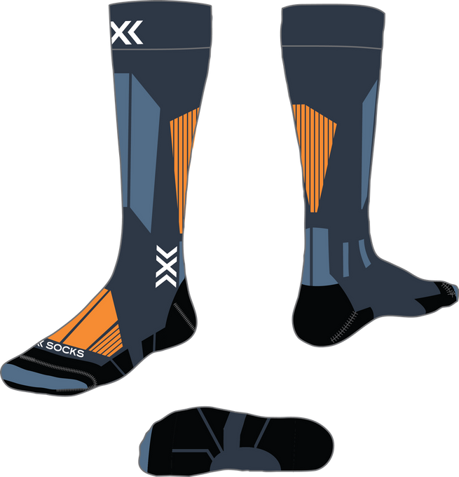 Skisocken X-Socks Ski Touring Perform OTC Marine/Orange - 2025/26