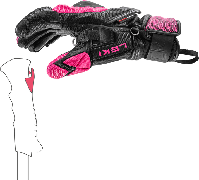 Gloves LEKI WCR Venom SL 3D Pink - 2025/26