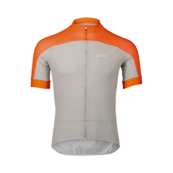 Koszulka rowerowa POC M's Essential Road Logo Jersey Zink Orange/Granite Grey - 2024