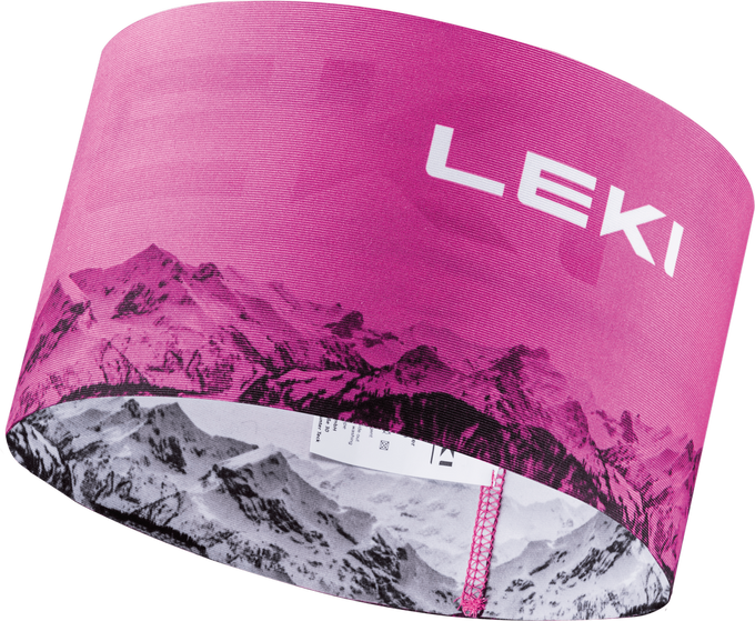 Opaska LEKI XC Headband Neonpink/White