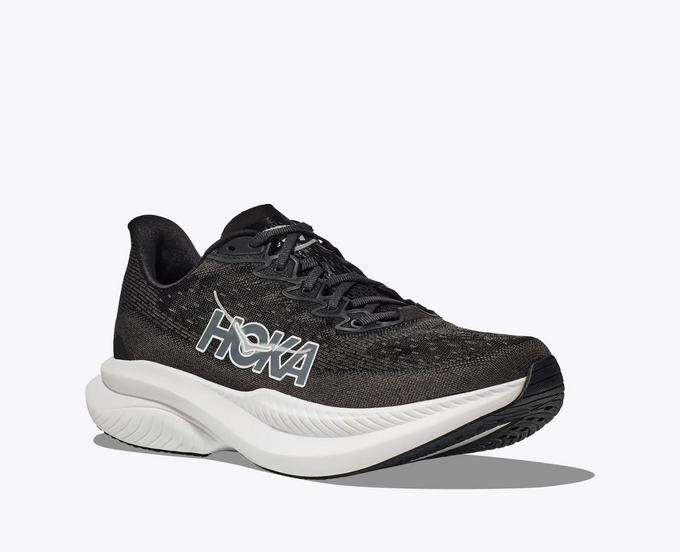 Man Schuhe Hoka Mach 6 Black/White
