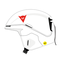 Helmet Dainese Nucleo Mips Pure White/Red - 2023/24