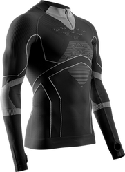 Koszulka termoaktywna X-bionic Energy Accumulator Light Shirt LS 1/2 Zip Black/Light Grey - 2024/25