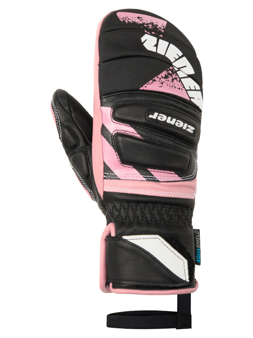 Rękawice Ziener Lopaki-z As® Pr Mitten Glove Junior Unisex Black Pink Vanilla - 2025/26