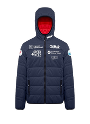 Męska Kurtka Puchowa Colmar Replica Quilted Hoodie Jacket Navy/Rosso - 2025/26