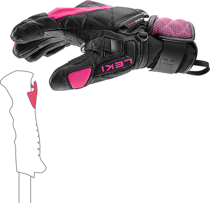 Rękawice LEKI WCR Venom 3D Junior Pink - 2025/26