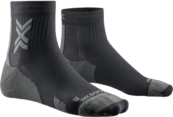 Skarpety rowerowe X-SOCKS Gravel Discover Crew Black/Charcoal - 2024