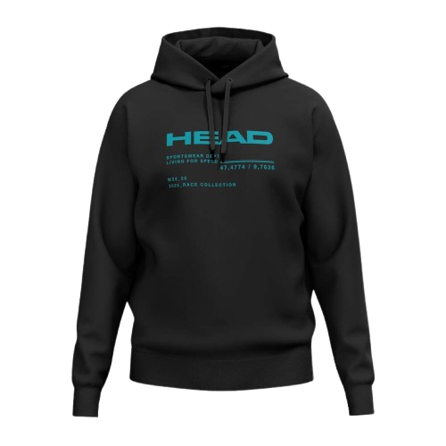 Bluse HEAD Race Hoodie Unisex Black - 2025/26