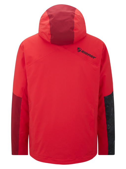 Kurtka narciarska Ziener Trivor Man Padded Red Black Foggy Print - 2025/26