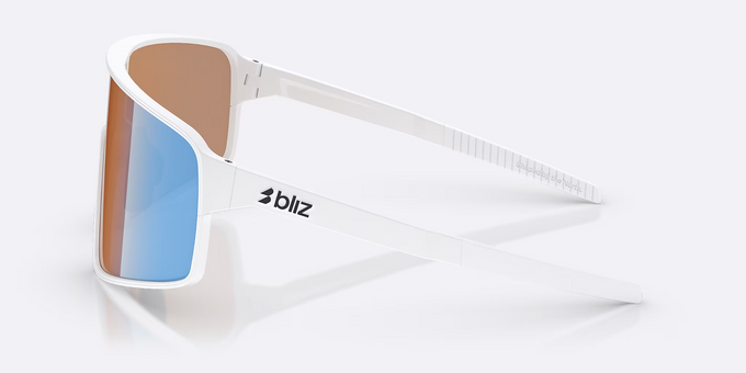 Okulary BLIZ P001 Frame Matte White with N_O_N Coral/Orange Mirror Blue Lenses