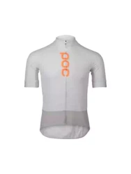 POC M's Essential Road Logo Jersey Hydrogen White/Granite Grey