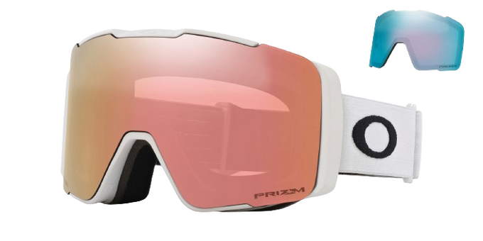 Gogle Oakley Line Miner Pro M Matte White Prizm Rose Gold + Dodatkowa Szyba Prizm Sapphi - 2024/25
