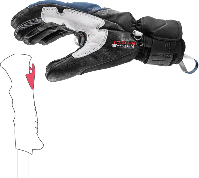 Rękawice LEKI Griffin Base 3D Black/Marine - 2025/26
