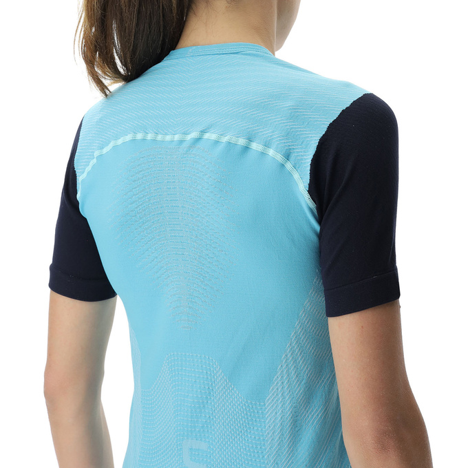 Koszulka biegowa UYN Woman Running PB42 OW Shirt SH_SL Blue Radiance/Peacot