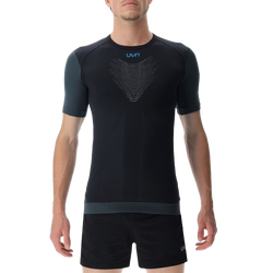Koszulka biegowa UYN Man Running PB42 OW Shirt SH_SL Black Beauty/Iron Gate