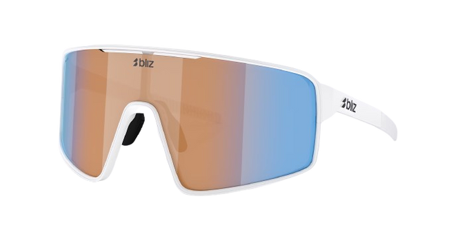 Okulary BLIZ P001 Frame Matte White with N_O_N Coral/Orange Mirror Blue Lenses